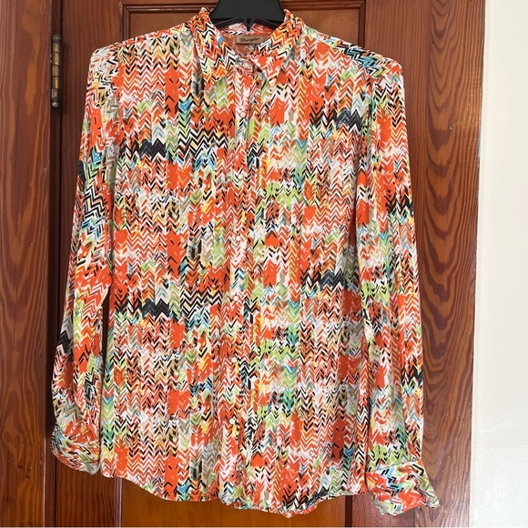 Wrangler rodeo Vibrant Multicolor Patterned Blouse - Picture 1 of 4